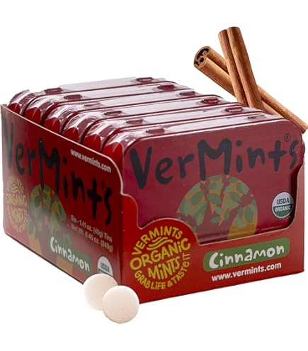 Amazon.com : VerMints Organic Cinnamon Breath Mints - Real Lasting